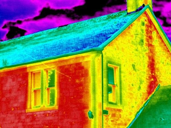 Замеры тепловизором кирпичных домов